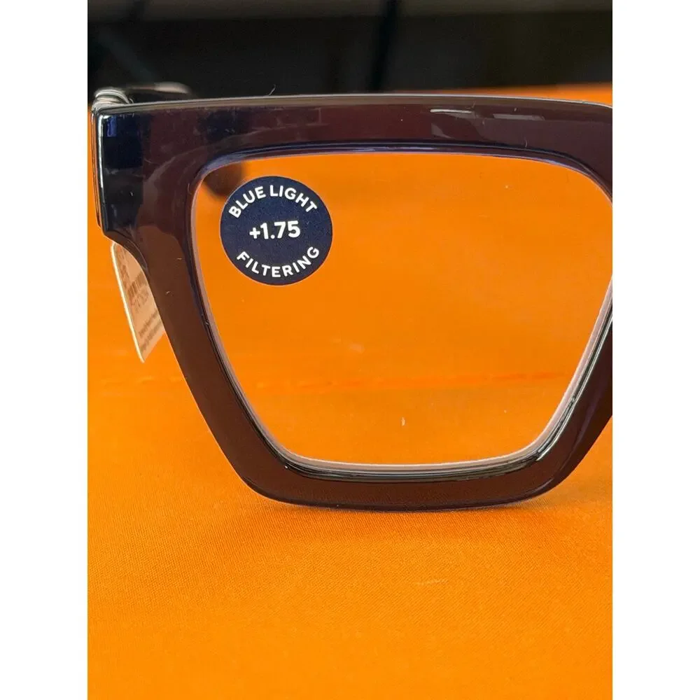 Peepers by PeeperSpecs Take a Bow Blue Light Readers +1.75 Navy NWT
